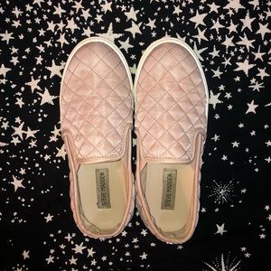 Light pink slip on shoes